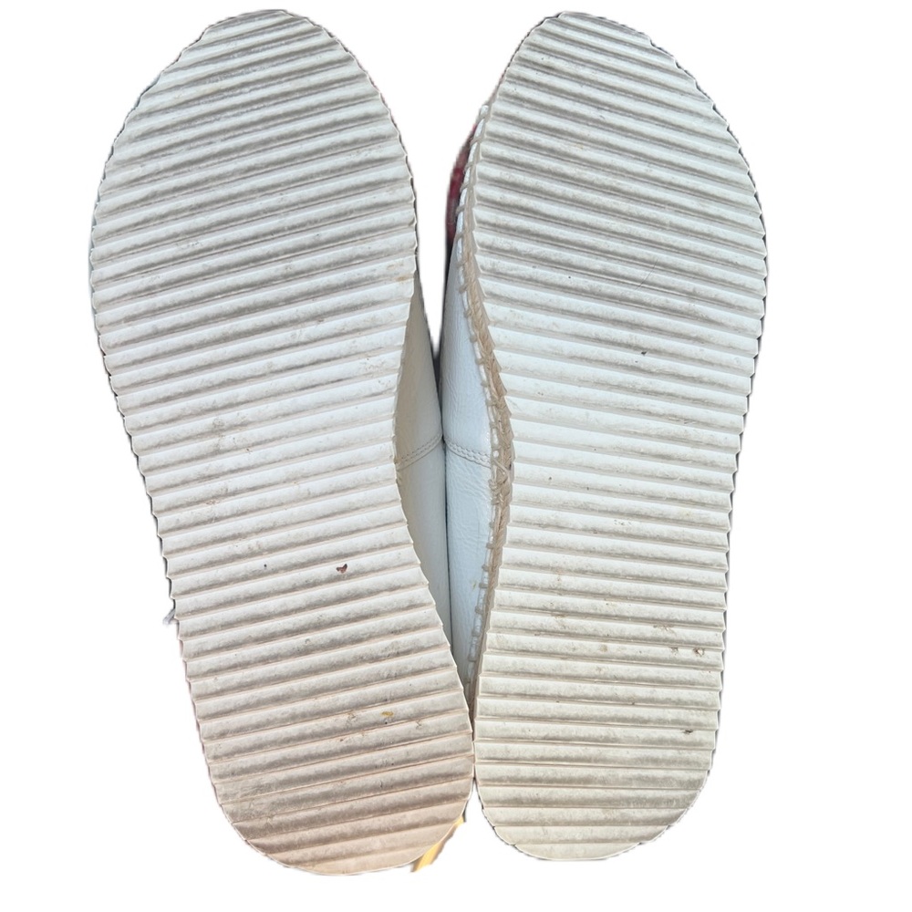 DKNY Orza peep-toe espadrille wedge in white leather Size 10 - Picture 9 of 11